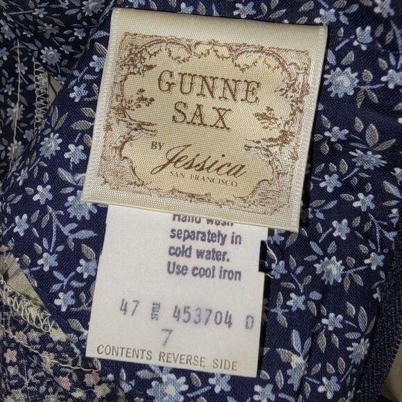 Gunne Sax by Jessica floral dress prairie vintage size 7 - Picture 13 of 14
